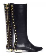 Botas con cremallera y tachas doradas de Saverio Di Ricci